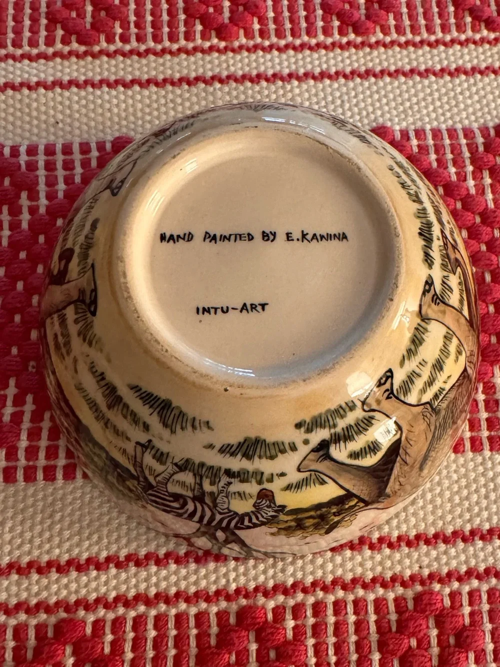 Intu art penzo handpainted bowl, new